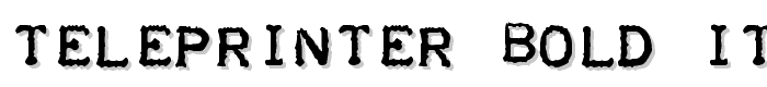 Teleprinter Bold Italic font